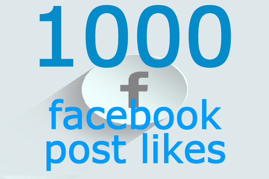 1000 facebook post likes from real and active user