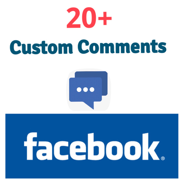 I will send 20+ Custom Comments to your photo or Video Post on Facebook. 100% Non drop