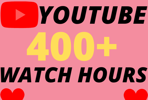 I will give you 400+ organic youtube watch hours superfast