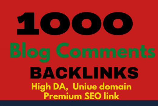 1000 Blog Comments Backlinks For Increase Link Juice And Faster Index on Google GSA SER Blast SEO