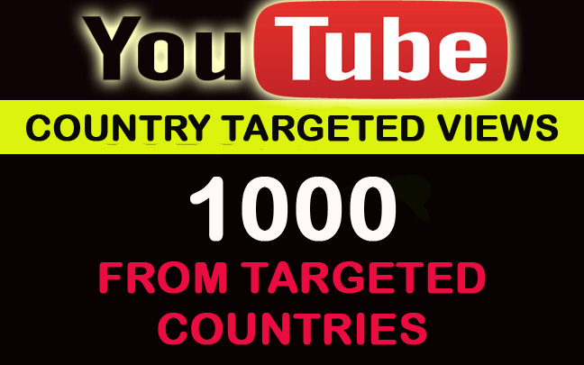 1000 Youtube country targeted views