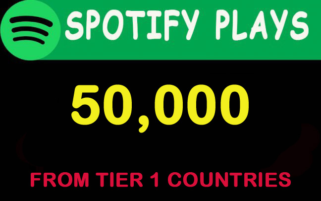 50,000 Spotify Super Fast H.Q Plays From TIER1 Countries