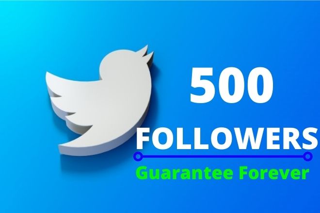 I will Add 500 real Twitter followers, Non drop, Lifetime Guarantee