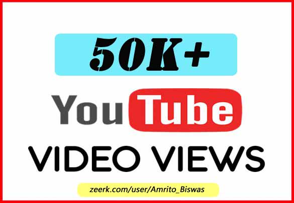 Get 50K+ YouTube Views. Real Or Organic,Lifetime Guarantee