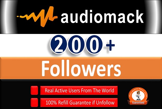 Get 200+ Audiomack ORGANIC Followers From HQ Account. Permanent Guaranteed