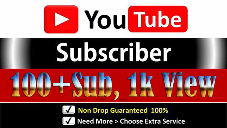 Get Organic 100+ YouTube Subscriber 1k view, Non Drop, Real Users Guaranteed