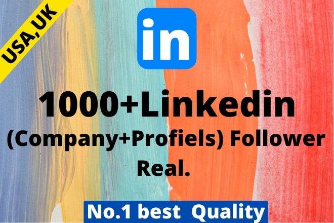 I will provide USA, UK 1000 LinkedIn Company Profile followers
