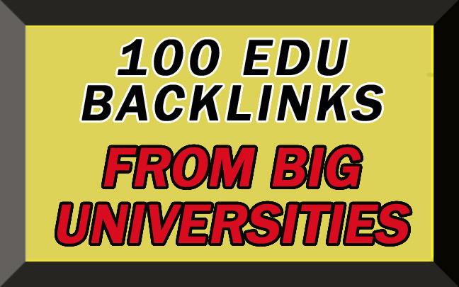 100 EDU Backlinks From Big Universities. Manually Created