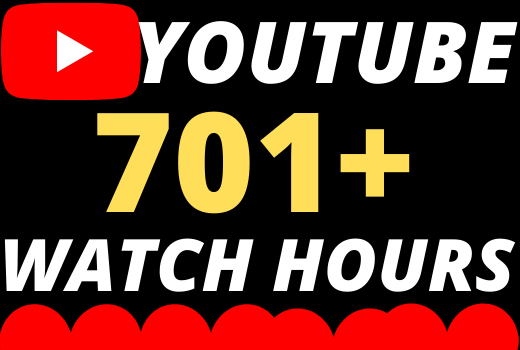 I will give you 701+ organic youtube watch hours superfast