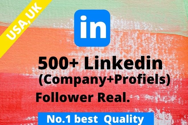I will Give USA, UK 500 LinkedIn Company Profile followers
