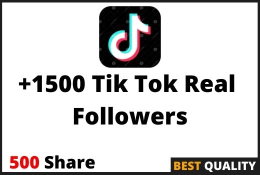 +1500 Followers in TikTok. Promotion. Garranty. 100% Safe