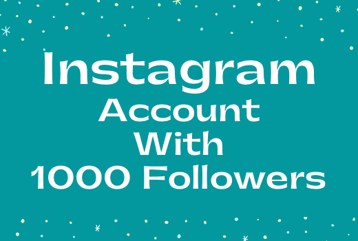 1 email verified Instagram account with 1000+ followers