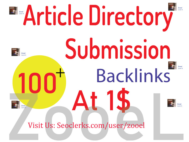 Create 100+ Article Directory Submission backlinks – Top Google Ranking