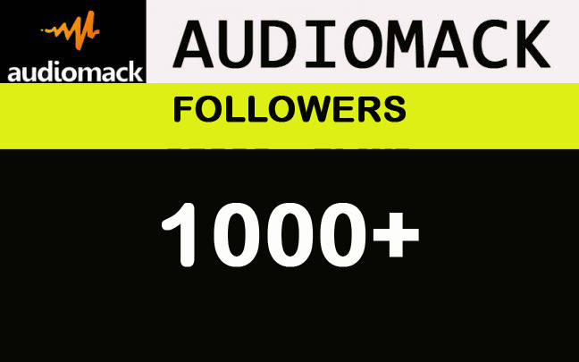 1000+ Audiomack Followers, Nondrop, Lifetime guaranteed