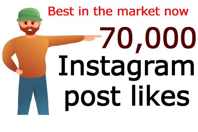 Real 70K Instagram post likes *Best in the market*