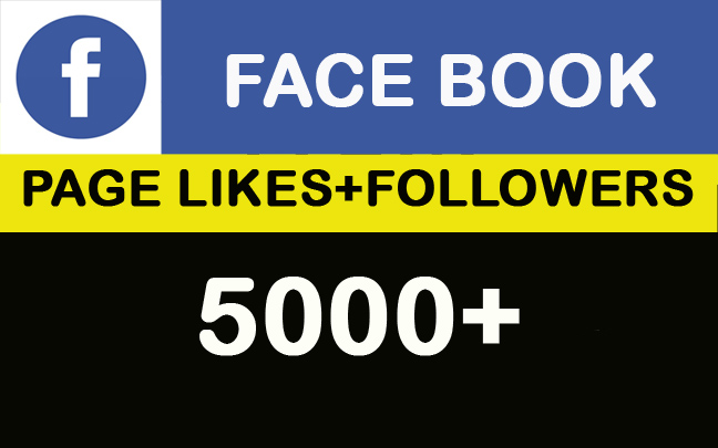 5000+ Facebook Page Likes+Followers
