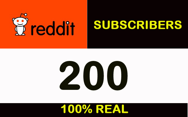 200 REDDIT CHANNEL  SUBSCRIBERS