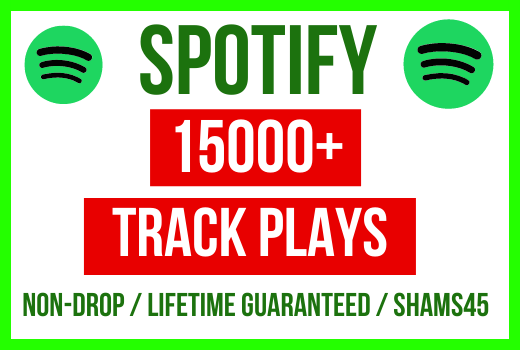 Promote 15000+ Spotify Track Plays, high quality, active user, non-drop, and lifetime guaranteed