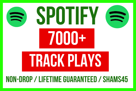 Get 7000+ Spotify Track Plays, high quality, active user, non-drop, and lifetime guaranteed
