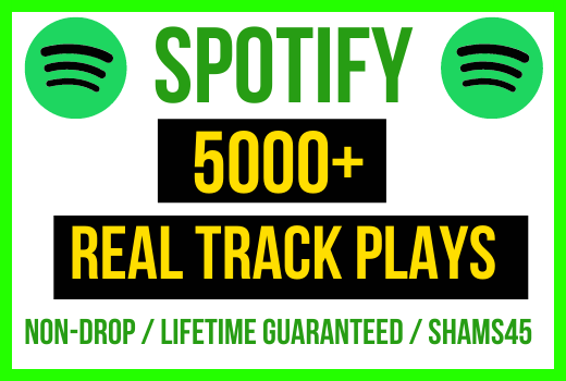 Get Instant 5000+ Spotify Premium Real Plays, 100% Non-Drop, lifetime Guarantee