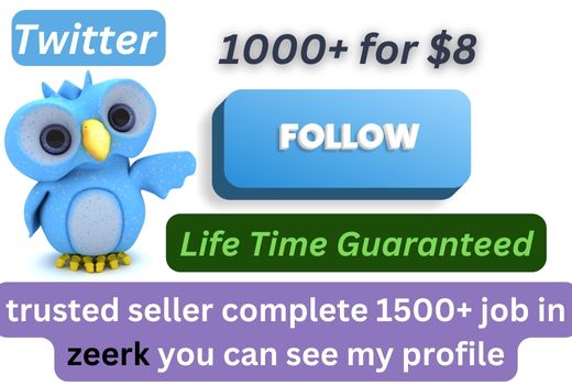 Get Organic 1000+ Twitter Followers, Real, Active HQ Users Guaranteed