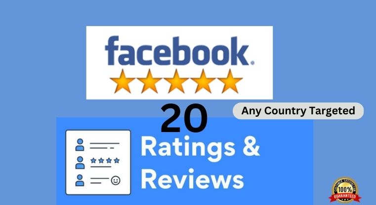 Any Country Targeted 20 Facebook Page five star rating and review Lifetime Gueranted