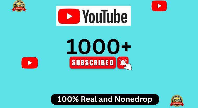 I will provide 1000+ Youtube Subscribers Organic  100% Real & never Drop.