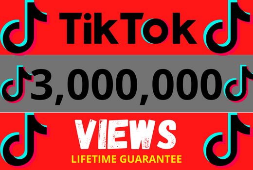 Get 3M+ Tiktok Post Video Views, Non-Drop, and Lifetime Permanent