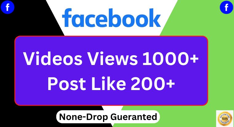 I will Send 1000+ Facebook Videos views & 200+ likes
100% Real..