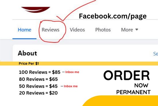 Permanent Facebook Page Review with English Name Profile—- 20 Reviews