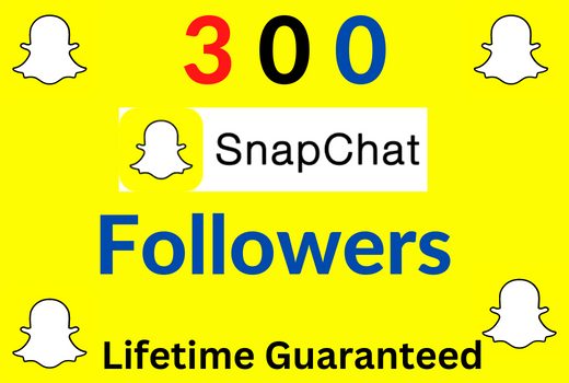 300 Snapchat followers Instant natural and organic, Non-drop & lifetime guaranteed.
