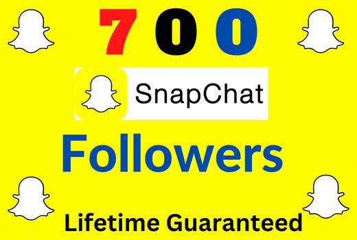 Add 700 Snapchat followers Instant natural and organic, Non-drop & lifetime guaranteed.
