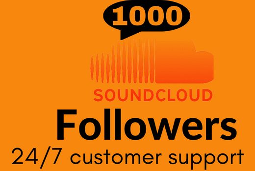 I will provide 1000 SoundCloud followers with Instant organic, Non drop & lifetime guaranteed