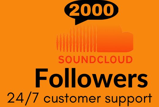 I will provide 2000 SoundCloud followers with Instant  organic, Non drop & lifetime guaranteed
