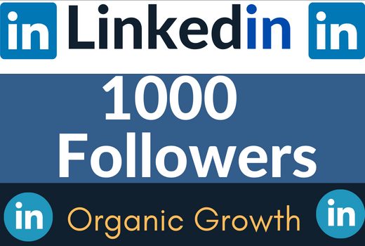 Get 1000 Linkedin real followers organic from HQ followers and a lifetime  guarantee
