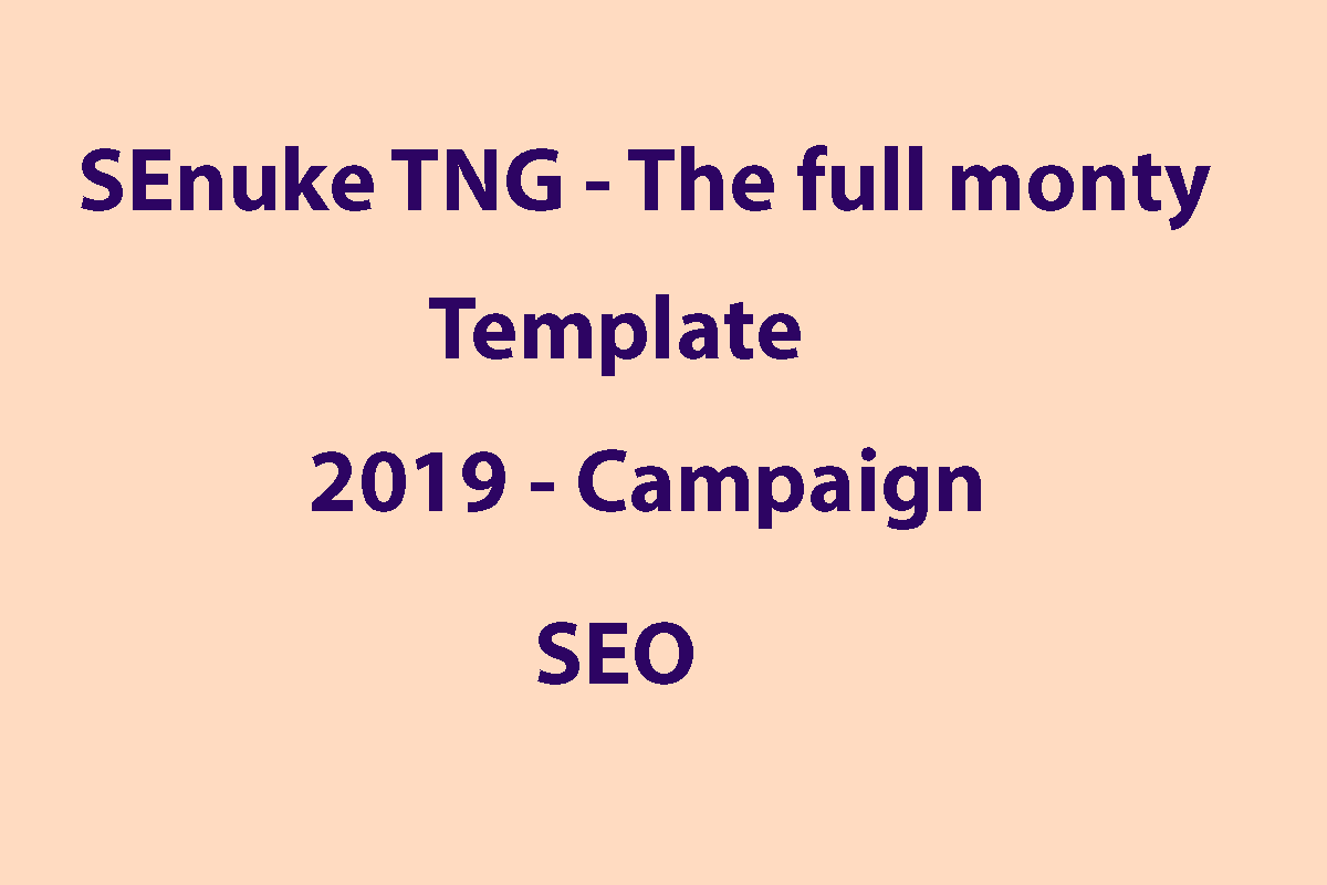 SEnuke TNG – The full monty template Campaign