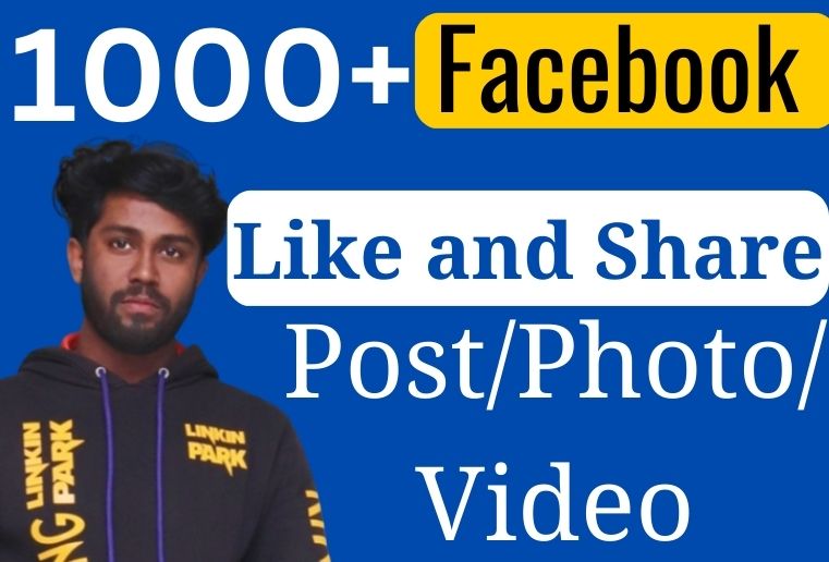 Get 1000+ Facebook shares and likes for your post, photos, or videos Permanent