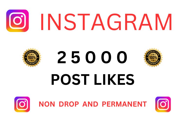 Get 15000+ Instagram Post Likes, Non-drop , Organic and Permanent