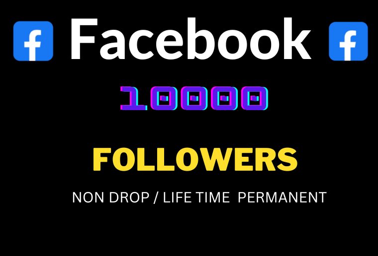 Facebook – Get 10000+ Facebook Followers, Non-drop and Permanent Followers