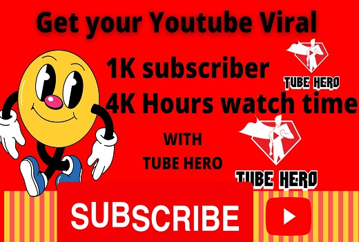 Get 1K YouTube subscribers +  Watch time, real and organic, No drop