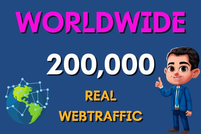I will drive 200,000 Organic Worldwide Web Traffic