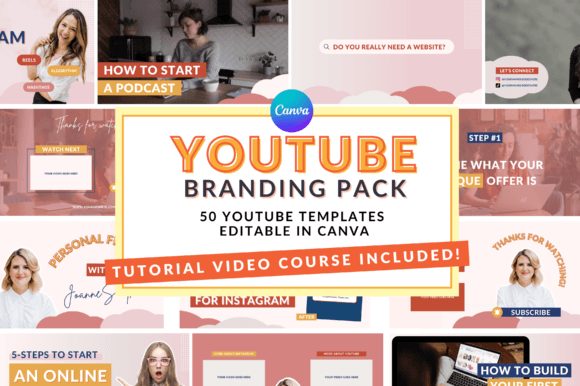 Youtube Branding Kit with Tutorial