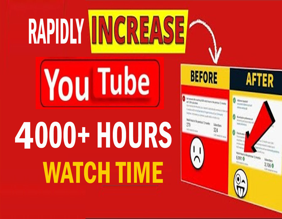 I will Give YouTube 40000+ watch times Promotion By Real Users