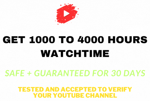 YouTube Watchtime | Get 1000 hours watchtime for your videos to reach monetization Safe and Guaranteed