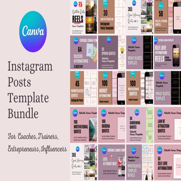 Instagram Post Canva Template Bundle