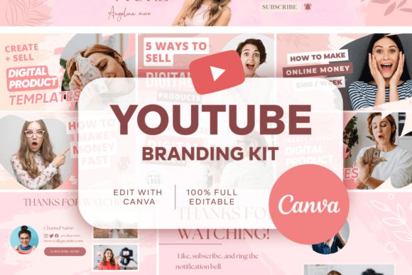 Professional YouTube Branding Kit Canva