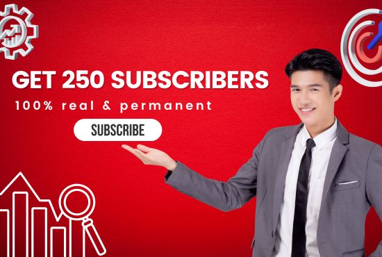 I Will Add Full Organic 250+ YouTube real subscribers 100% Lifetime guarantee