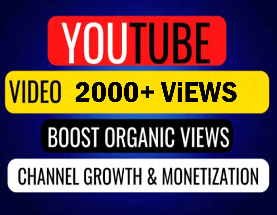 2000+YouTube Video views Promotion Marketing with Fast Delivery