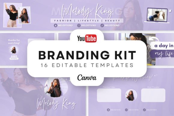 YouTube Branding Kit Editable in Canva