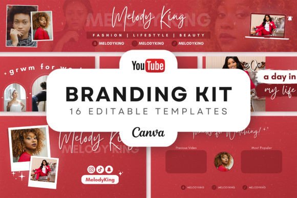 YouTube Branding Kit Editable in Canva